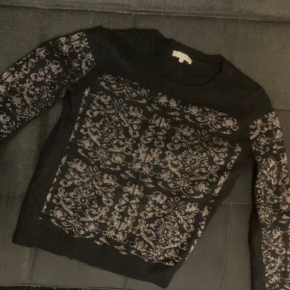 SANDRO Black and Gold sweater in Angora blend Eur size 3 / US size 8 - Picture 2 of 7